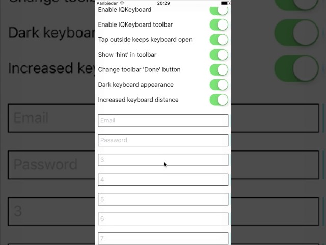 nativescript-iqkeyboardmanager showcase