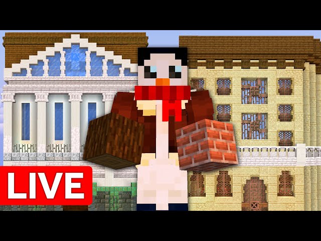 🔴 Let's Build Minecraft City Buildings! Skyblock Kingdoms SMP