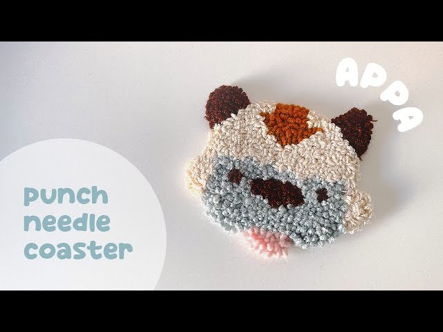 Appa Inspired Punch Needle Coaster | ATLA DIY