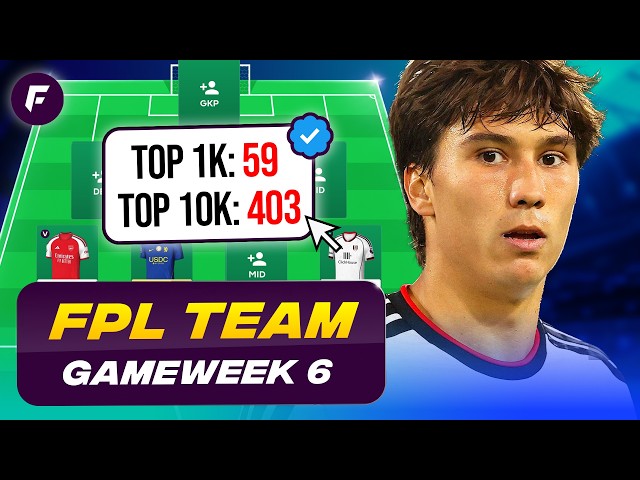 FPL GW6 EXPERTS TEAM 🚀 430x Top 10k! 🚨 BEST WILDCARD!