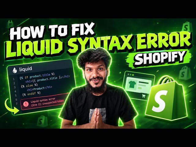 How to fix liquid syntax error shopify | One minute fix shopify error