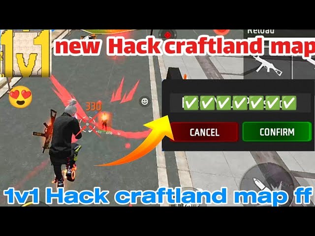 New 1v1 Hack craftland map code | new password Hack craftland map ff | watch full video end ||