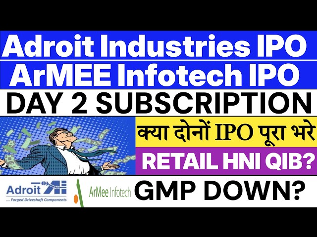 Adroit Industries IPO | Adroit Industries IPO Day 2 Subscription Status 💥| ArMee Infotech IPO 🔥