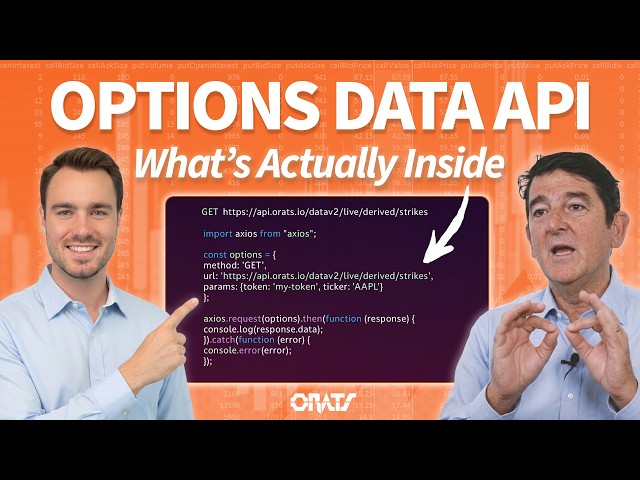 How to Use the ORATS Data API | Driven By Data Ep. 125