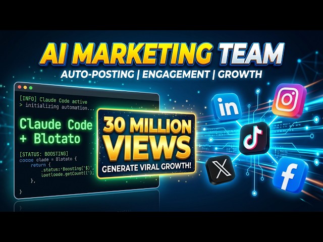 Claude Code + Blotato: How I Automate 30 Million Views Across 10 Social Platforms (Full Tutorial)