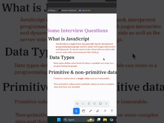 Data Types | JavaScript Interview Questions | #coding #programming #interview