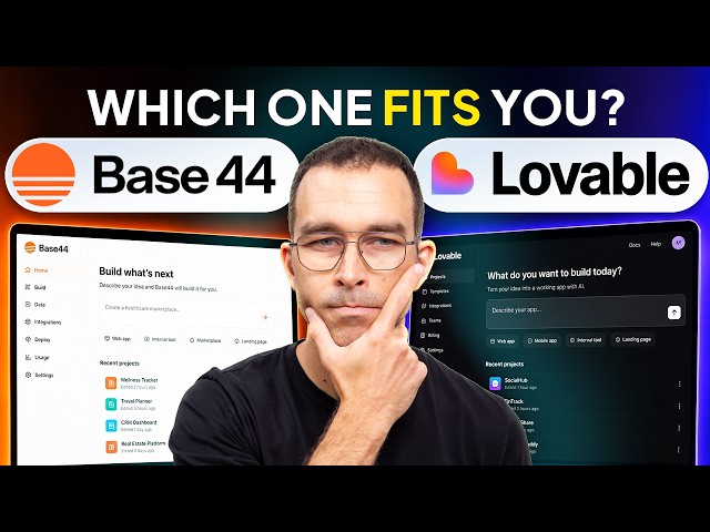 Base44 vs Lovable | The ULTIMATE AI app builder comparison
