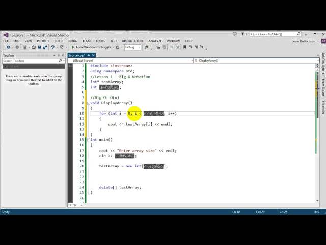 Data Structures using C++: Lesson 1 - Big O Notation