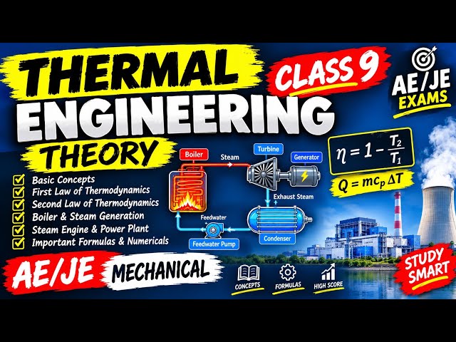 Thermal Engineering Theory Class 9 | AE/JE Mechanical Exams | Important Concepts & Formulas