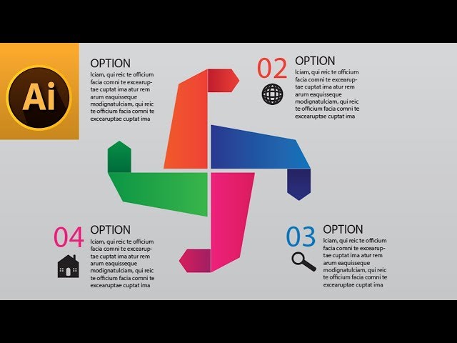Simple Business Infographic Design Template in Illustrator Tutorial