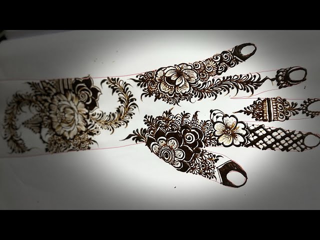 Beautifull floral mehndi design