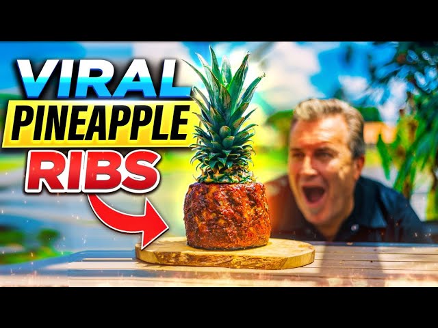 The VIRAL Swineapple - Pineapple Wrapped in Ribs on the Big Green Egg!