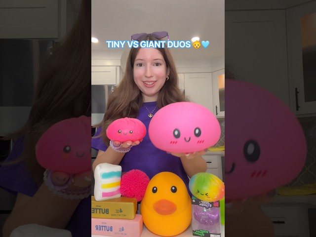 GIANT Squishy NeeDoh Duos in my Fidget Collection! 👯‍♀️💕🍓 *squishy challenge*