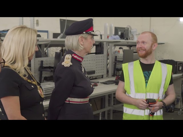 HM Lord Lieutenant visits Kings' Award Winner KOcycle