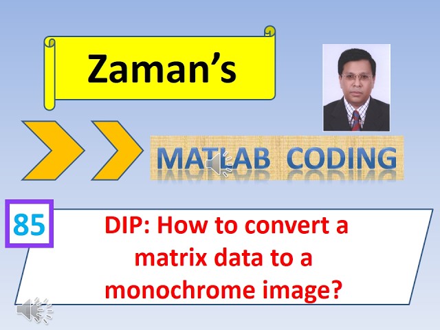MATLAB: DIP: How to convert a matrix data to a monochrome image?