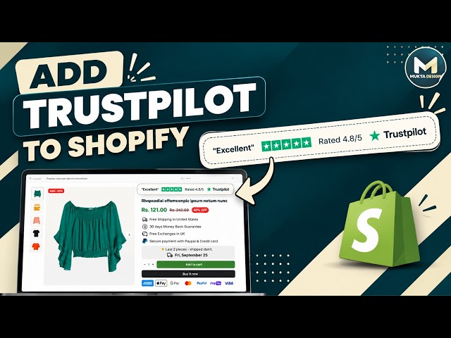 How to Add Trustpilot Reviews to Shopify Product Page | Custom HTML & CSS @muktadesign