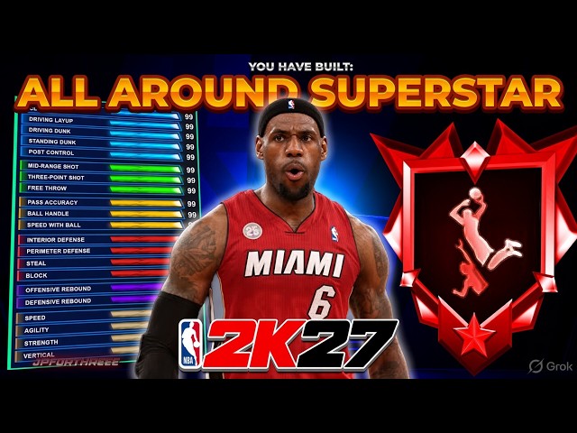 BEST MIAMI LEBRON Build on NBA 2K27! Game 6 Bron with 99 DRIVING DUNK!
