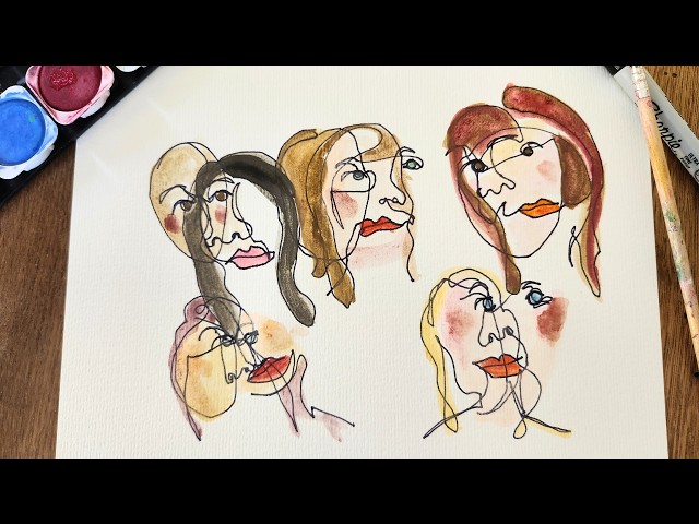 Draw Without Looking OR Lifting Your Pen! | Contour Drawing