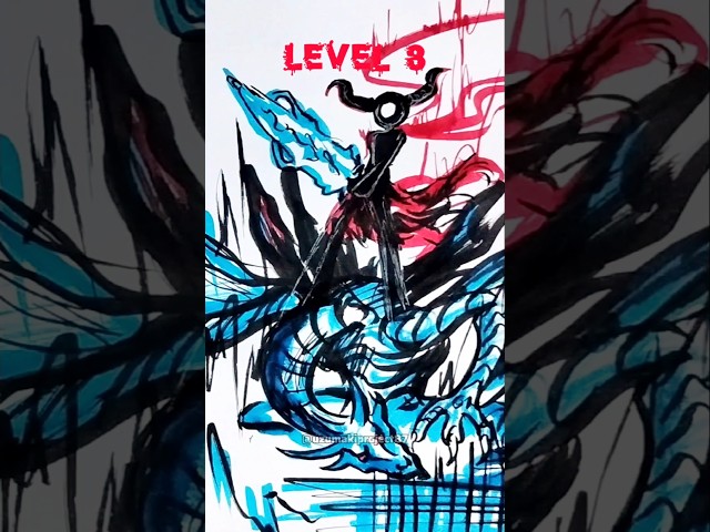 How to draw stickman in 8 levels #drawing #stickman #art #shorts