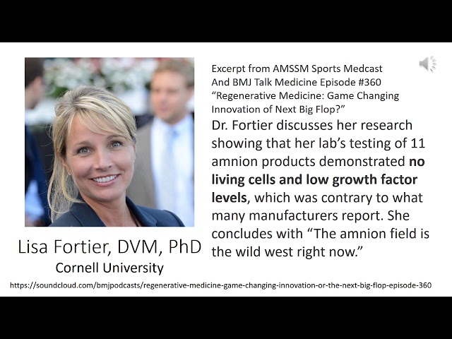 Do Amniotic Stem Cells Even Exist in Amniotic Products? Dr. Fortier's study...