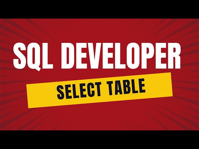 Select Table Data inside SQL Developer