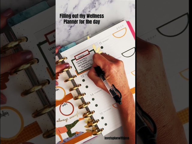 Starting Monday off by filling in my Wellness #happyplanner  Watch the video on my channel!