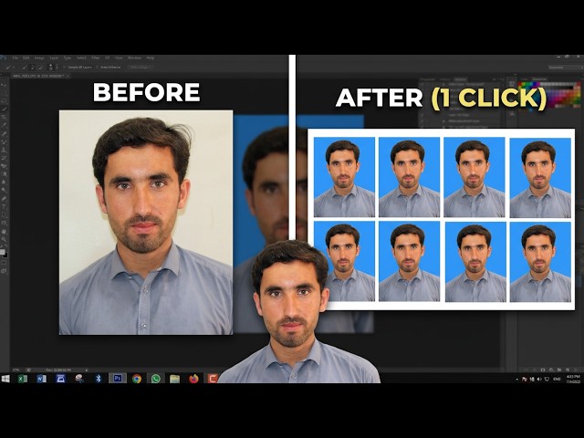 Record Action and Make Passport Size Photos in Photoshop in 10 Seconds