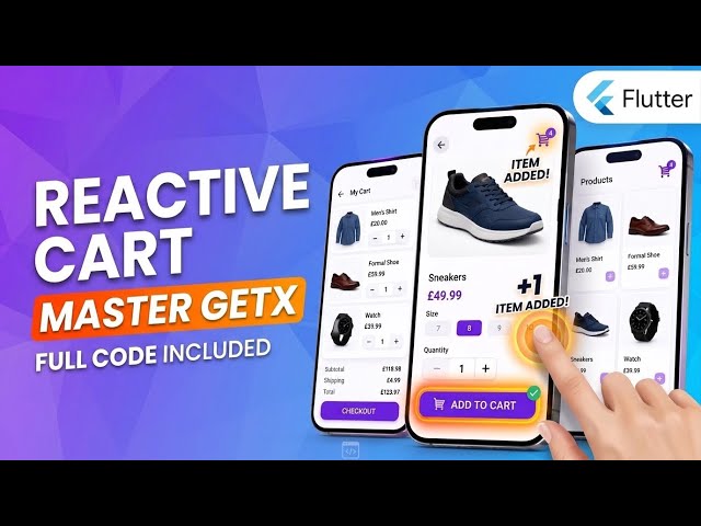 Advanced Flutter E-Commerce UI: Add to Cart with GetX