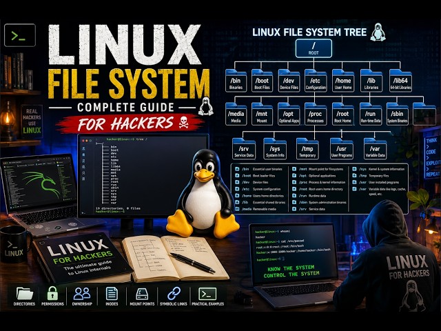 Linux File System & Directories Explained | Complete Linux Tutorial | Linux for Hackers