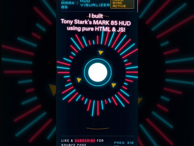 I Built Iron Man’s MARK 85 Arc Reactor using Pure HTML & JS! 🤖⚡