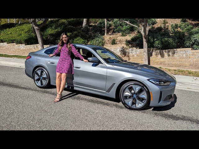 2024 BMW i4 eDrive35 in Skyscraper Grey / 19" Aero wheels Style 855 / BMW Review with Trish
