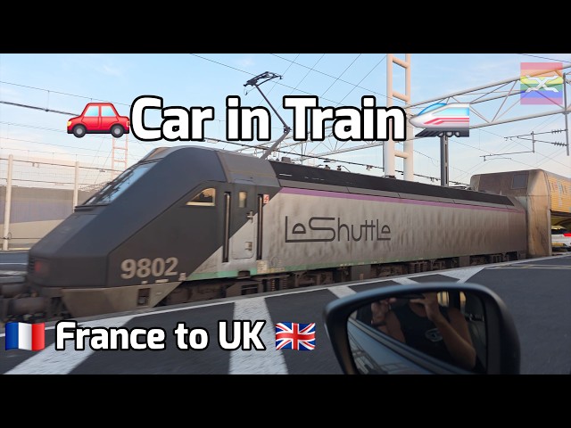 With car on a train from France to the UK | Le Shuttle | Channel Tunnel | Eurotunnel