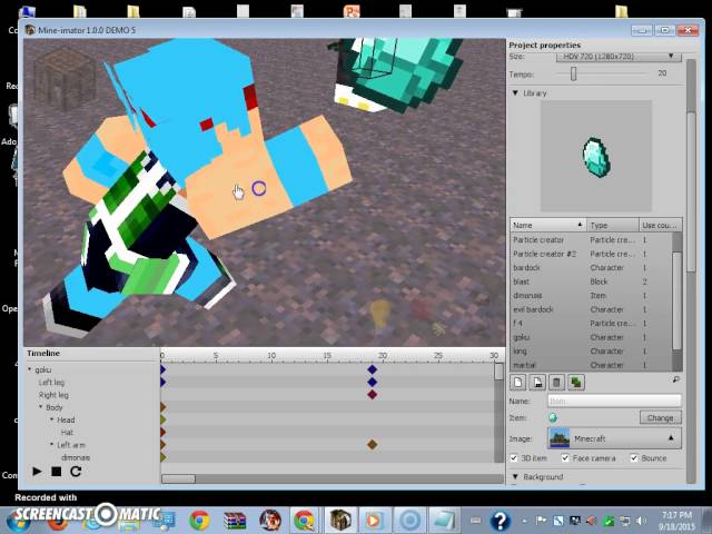 minecraft animation