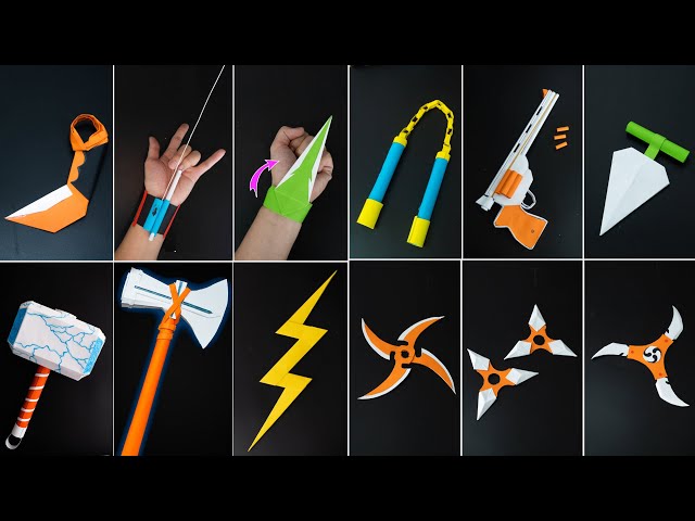 12 Cool Origami Paper Weapons Easy to make at home