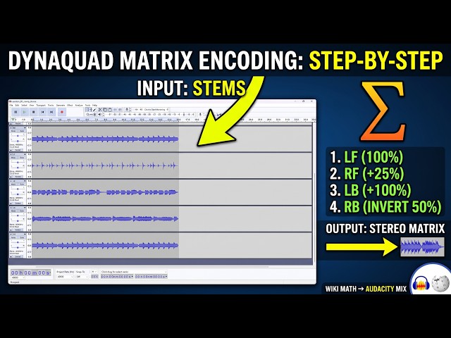 Basic Quadraphonic Matrix Encoding in Audacity