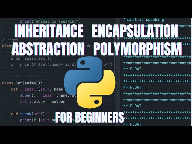 IMPORTANT PRINCIPLES of Object Oriented Programming(OOP)-for beginners in Python!!