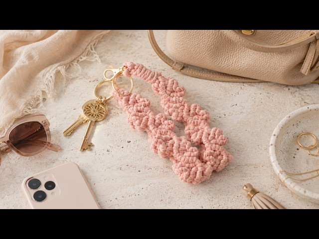 The Boho Wristlet That Turns Your Keys Into a Statement | DIY Macrame Knot Pattern