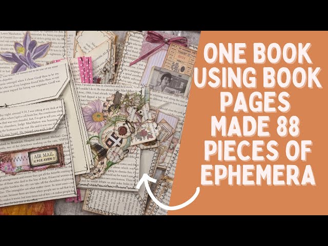 Turning a 412-Page Book into Beautiful Ephemera | Junk Journal Ideas Using Old Book Pages