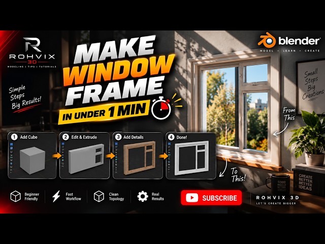 @ROHVIX3D How to Create a Window Frame in Blender