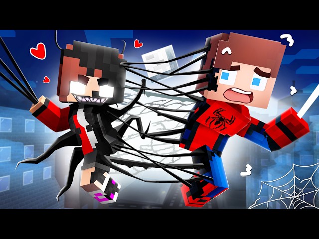 JJ SPIDER and VENOM GIRL - Love Story - Maizen Minecraft Animation