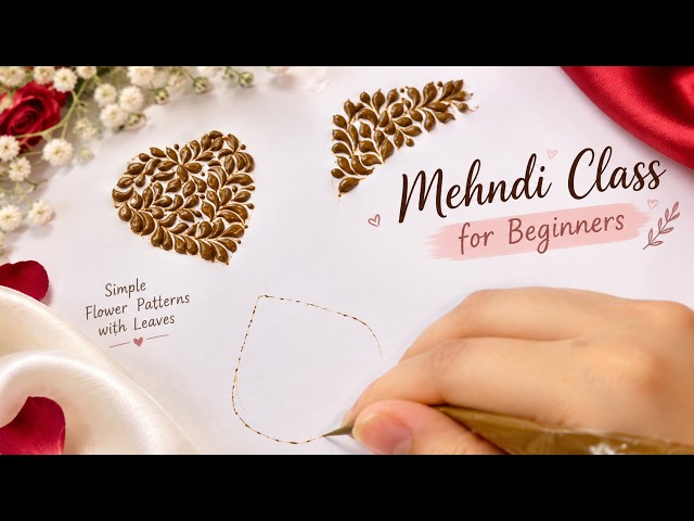 Day-21 Learn beautiful and easy flower & leaf 