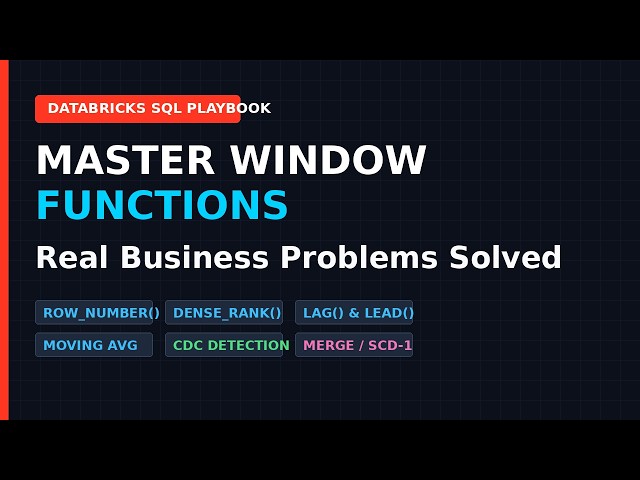 SQL Window Functions in Databricks: 7 Real-World Business Problems Solved