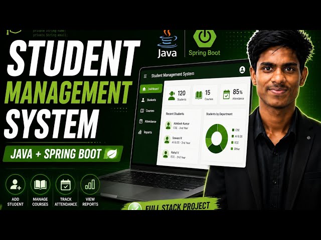 Student Management System Using Java & Spring Boot | Full Stack Project | Step-by-Step