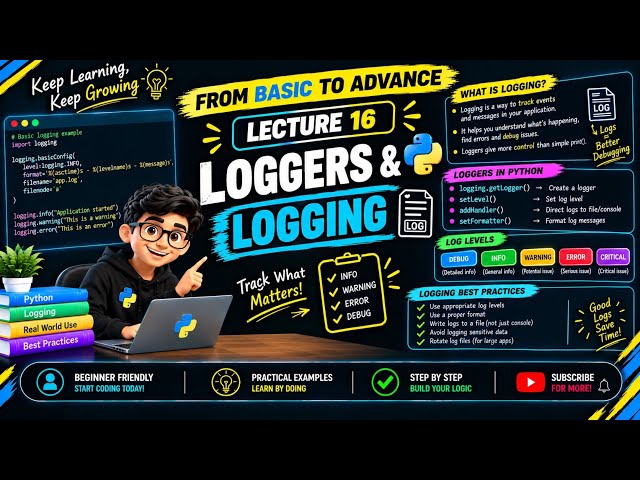 Full Python Course | Loggers & Logging | Lecture 16