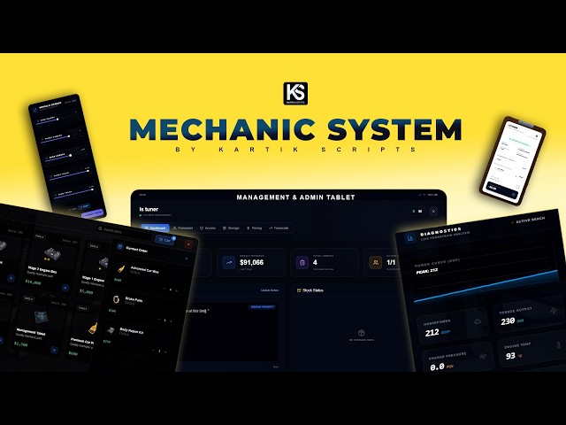 Kartik Mechanic | Advanced FiveM Mechanic Script Showcase (QBCore / Qbox / ESX / Custom)