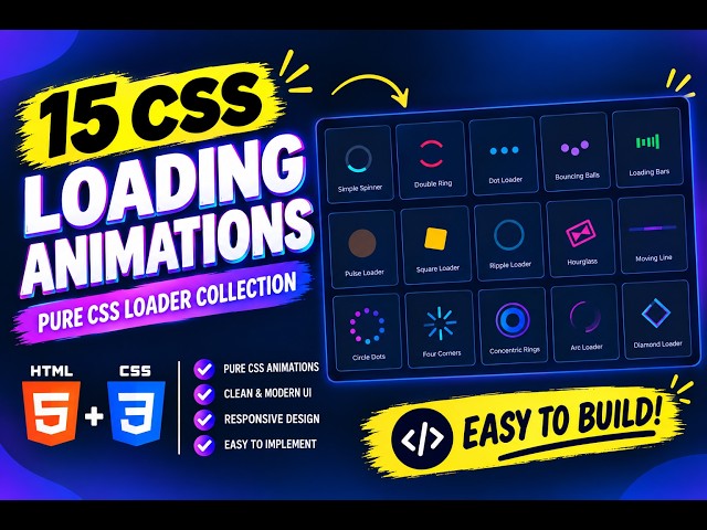 15 CSS Loading Animations — Pure CSS Loader Collection
