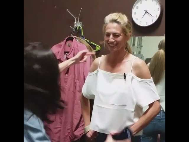 Claudia Black & Brittany Furlan at After The Dark Backstage 2016