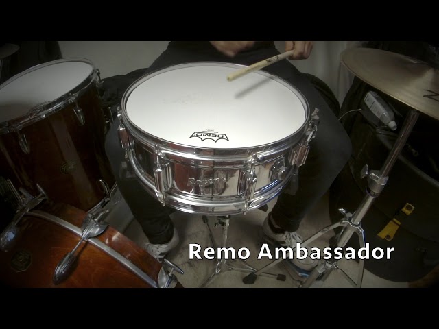 REMO vs CODE drum head (Ambassador and DNA coated)