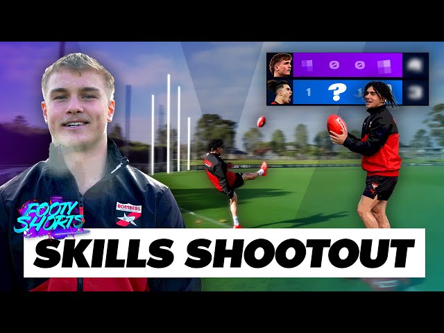 CRAZY COMEBACK in Bombers' skills shootout 🏆 | Kako vs. Smartt | Footy Shorts | Ep. 12