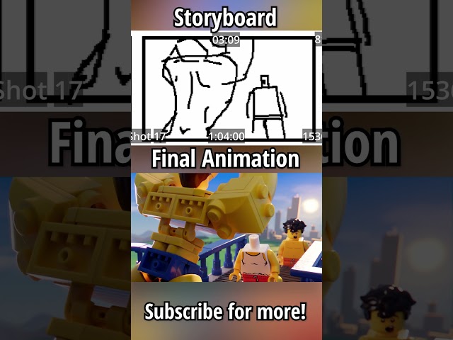 PART 2 Lego Gigachad Storyboard VS Final (Behind The Scenes) #lego #animation #behindthescenes